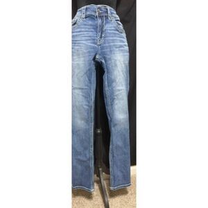 #362 - Buckle Black Mens Jeans 32x34 Medium Wash Bootcut Chevron Stitch